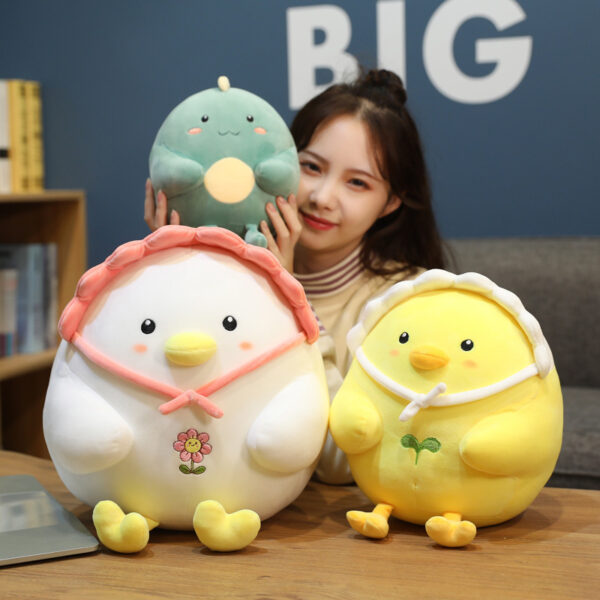Animal Little White Chicken Pillow Dinosaur Doll Plush Toy - Image 2