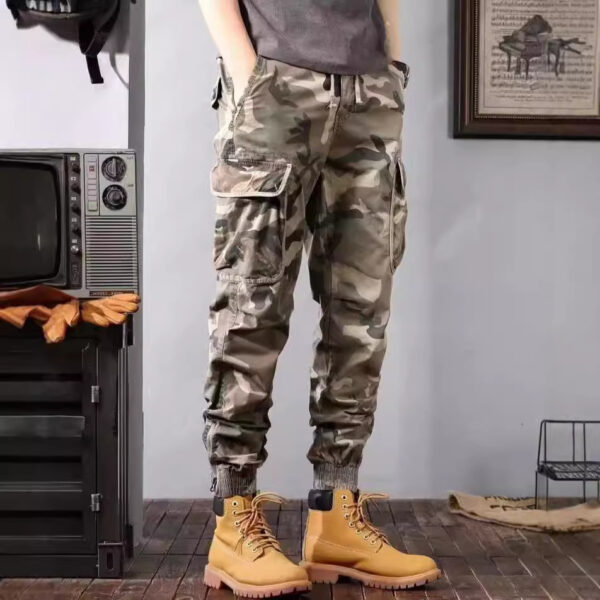 Camouflage Cargo Pants Men's Trousers With Pockets Fashion Casual Loose Tapered Pants - Image 3