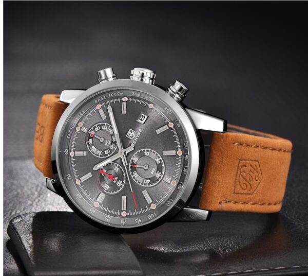 Binya Outdoor Sports Three-Eye Belt Men's Watch - Image 10