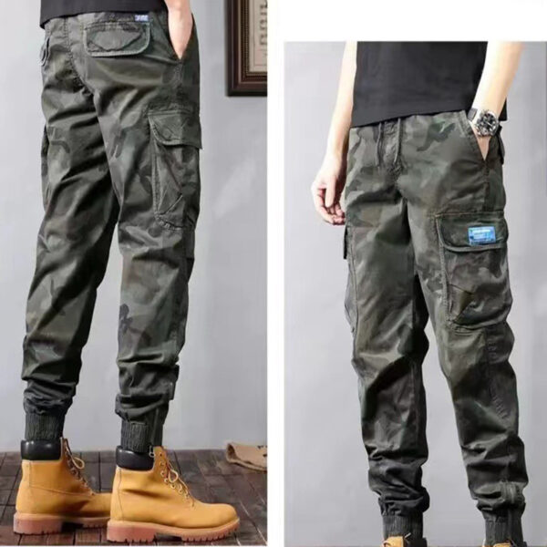 Camouflage Cargo Pants Men's Trousers With Pockets Fashion Casual Loose Tapered Pants - Image 5