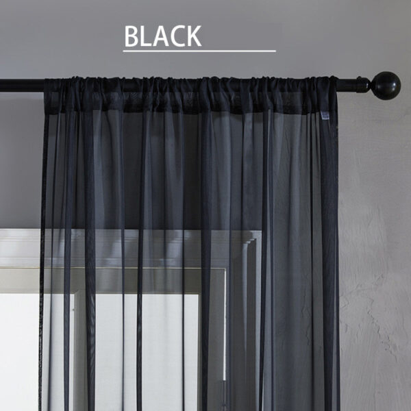 Modern And Simple Pure Color Cotton And Linen Window Screen - Image 7