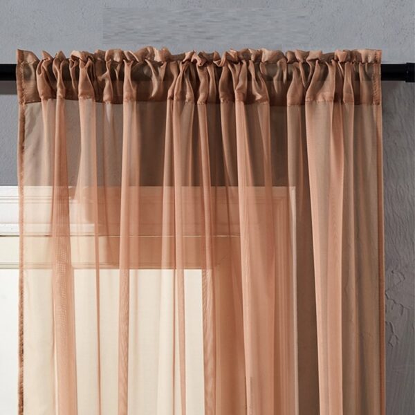 Modern And Simple Pure Color Cotton And Linen Window Screen - Image 5