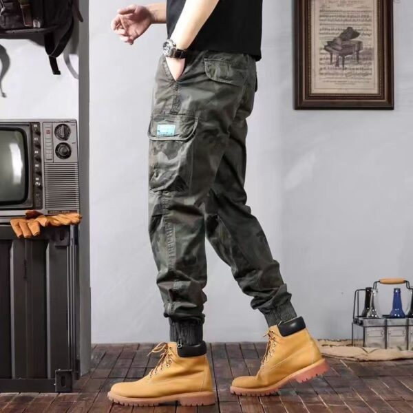 Camouflage Cargo Pants Men's Trousers With Pockets Fashion Casual Loose Tapered Pants - Image 4
