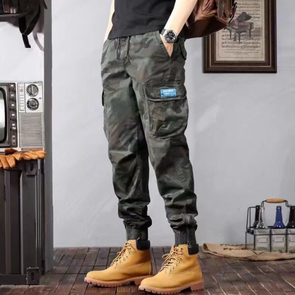 Camouflage Cargo Pants Men's Trousers With Pockets Fashion Casual Loose Tapered Pants - Image 2