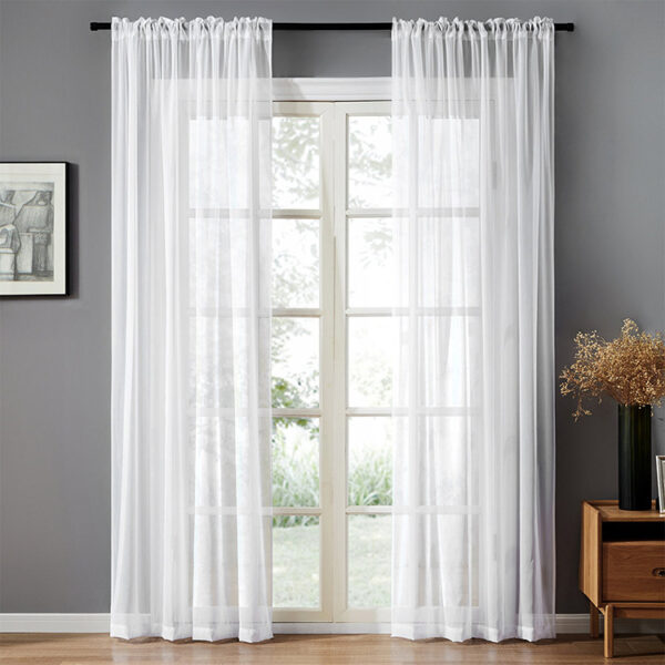 Modern And Simple Pure Color Cotton And Linen Window Screen - Image 9